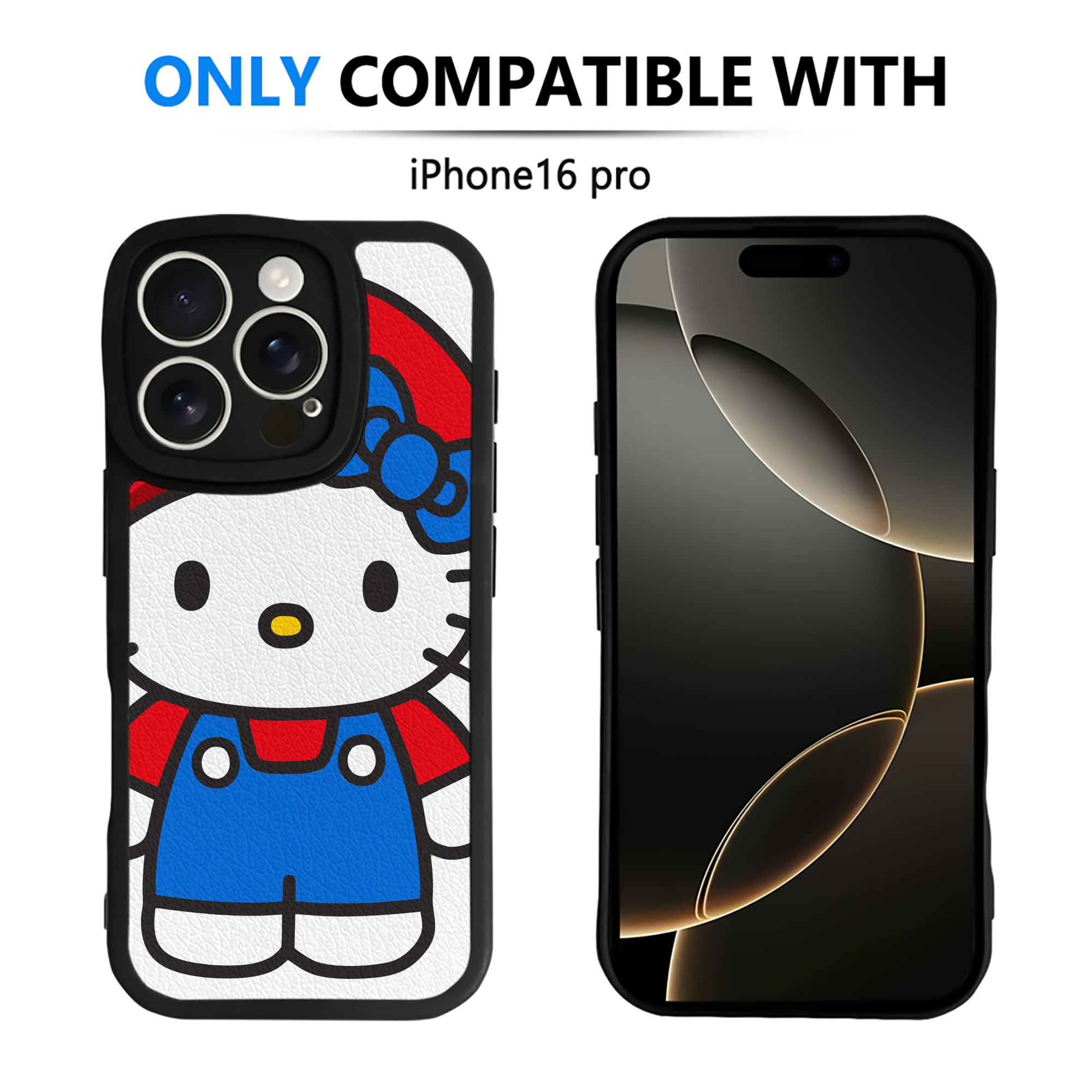 （画像用） Hello Kitty ハローキティ 【iPhone 16シリーズ対応】シリコンスマホケース（レザー調） 材質：シリコン